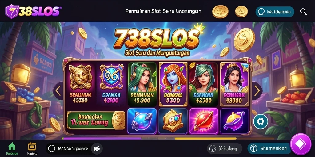 Gameplay menarik Slot 738SLOTS dengan berbagai macam tema.