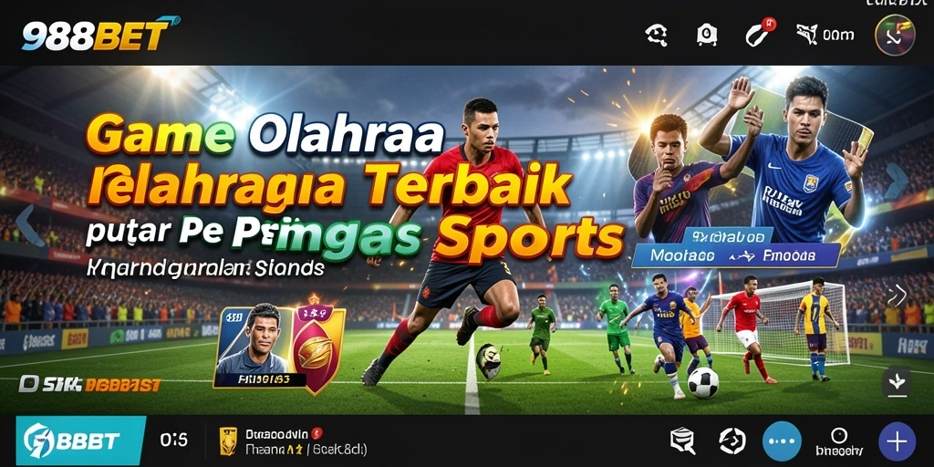 Screenshot utama 988BET menunjukkan aksi seru dalam permainan olahraga.
