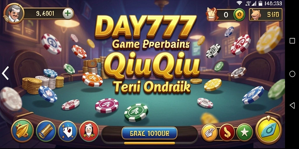 Screenshot utama DAY777 menampilkan gameplay seru QiuQiu.