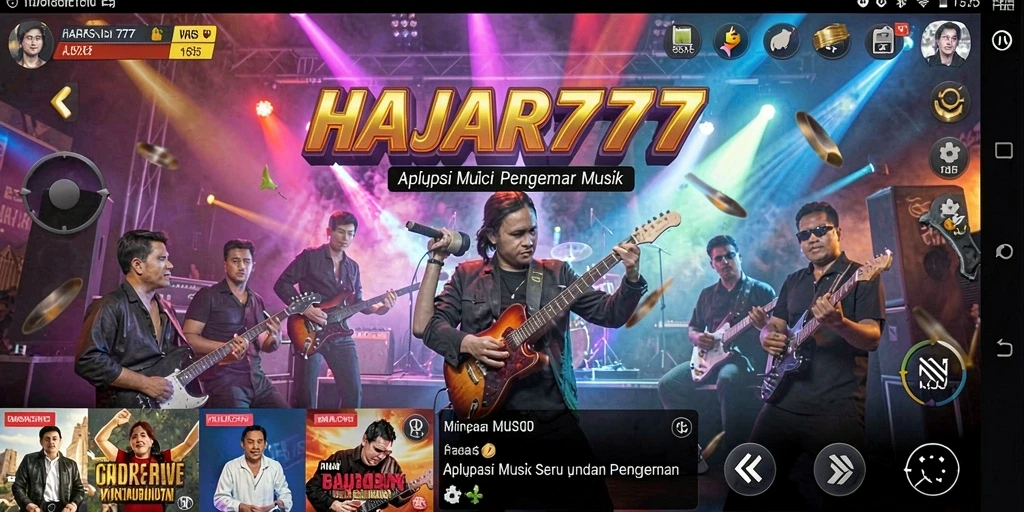 Screenshot gameplay HAJAR777 menampilkan pengalaman musik yang menarik.
