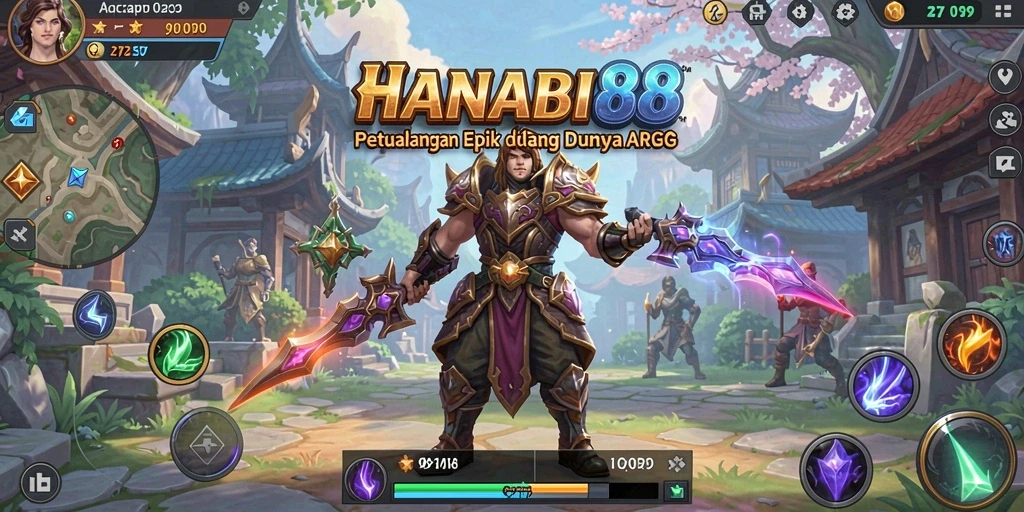 Screenshot menampilkan aksi seru dalam gameplay ARPG HANABI88.