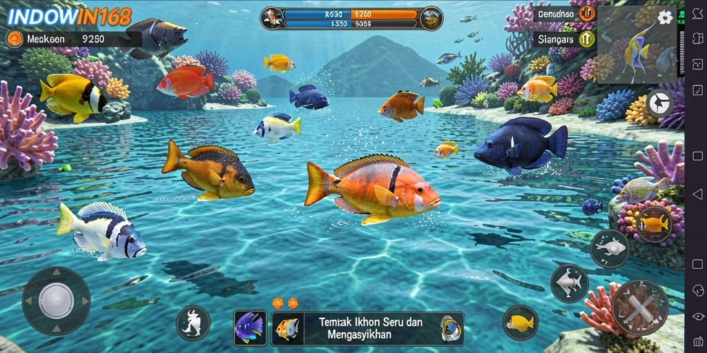 Tampilan gameplay Tembak Ikan yang menawan di INDOWIN168.