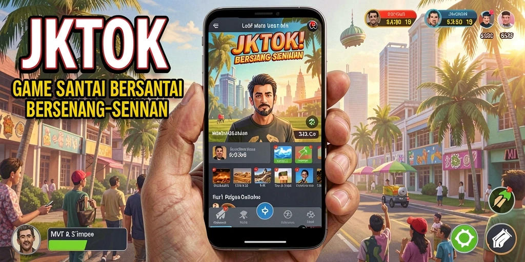 Tampilan screenshot JKTOK dengan gameplay yang menarik dan berwarna.