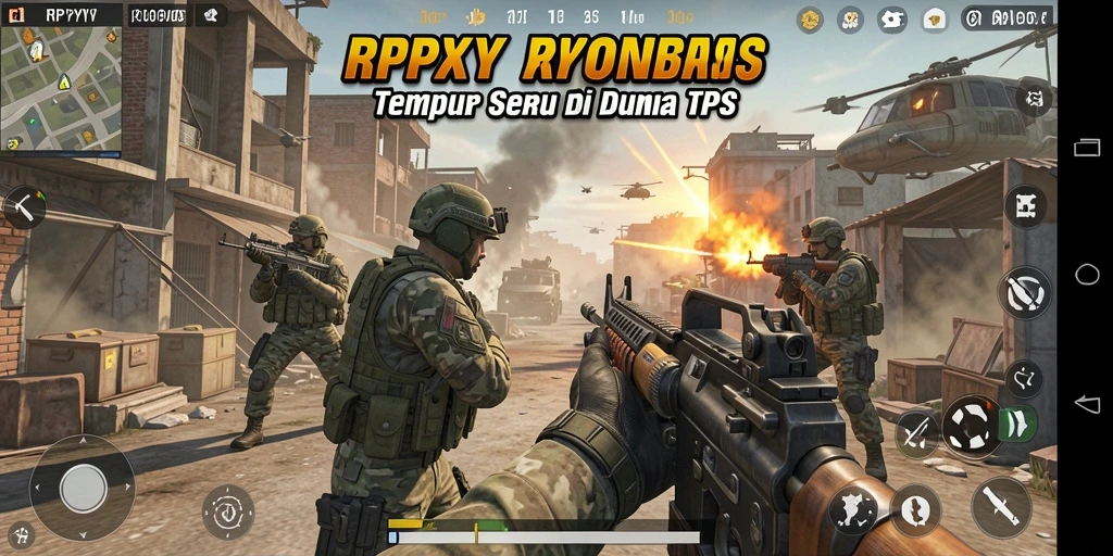 Screenshot gameplay RPYYY menampilkan aksi seru di dunia TPS.