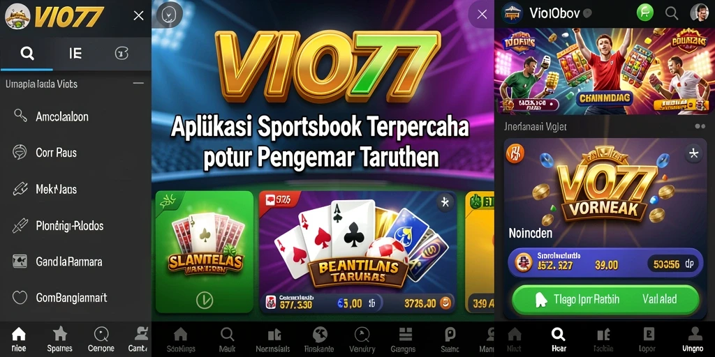 Screenshot VIO77 menampilkan antarmuka taruhan olahraga yang dinamis.